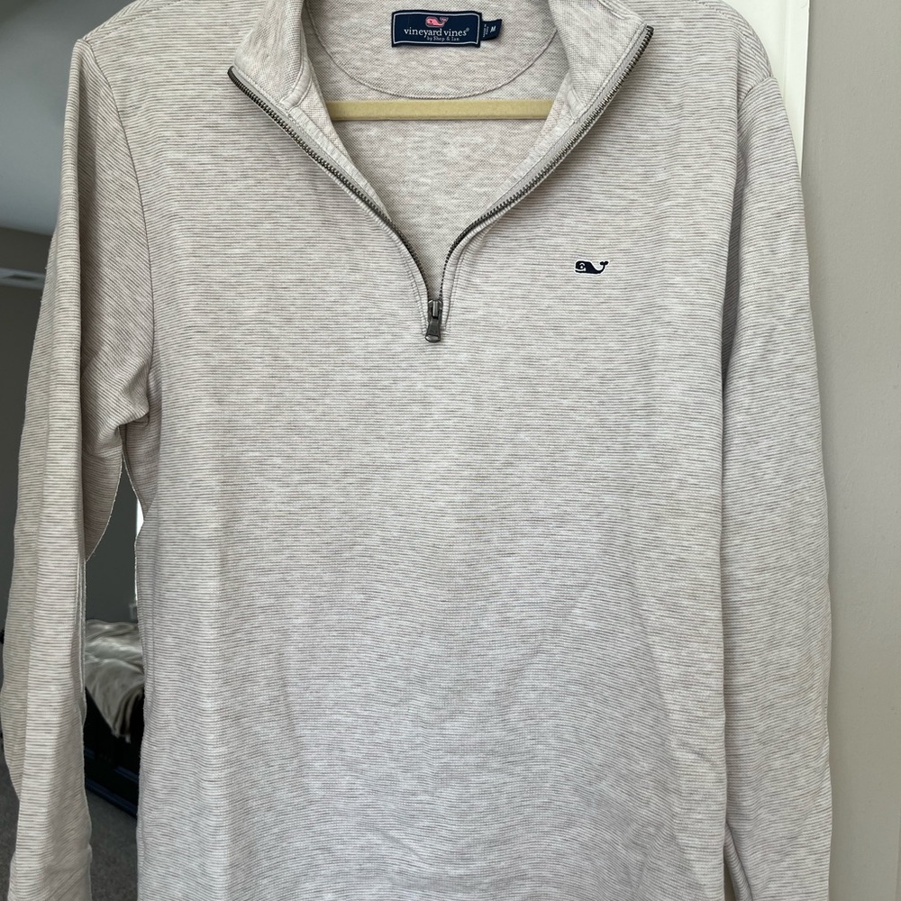 Vineyard Vines Gray Quarter-Zip Pullover